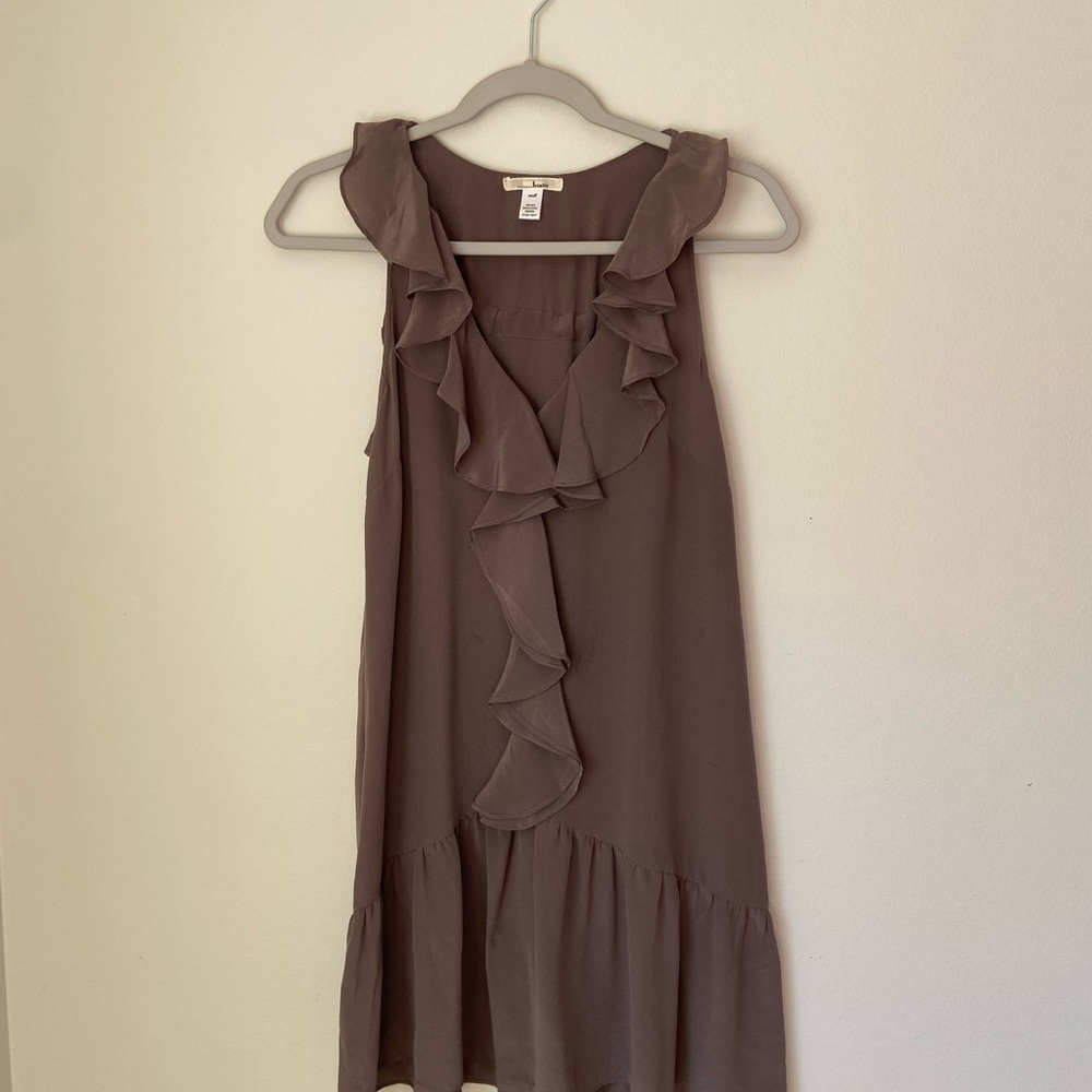 Trinity Charcoal Ruffle Mini Dress - Picture 2 of 10